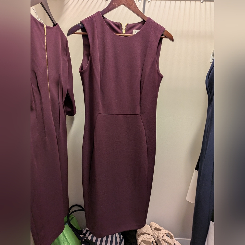 Calvin Klein Deep Purple Midi Dress